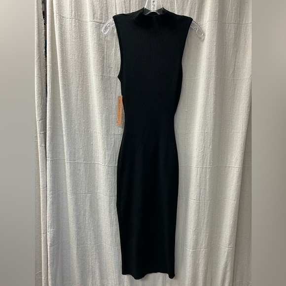 Almost Famous Dresses & Skirts - Almost Famous NWT Ribbed Bodycon Dress Women Small Black Knee Length/ size S